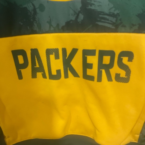Kids Packers Hoodie - Green and Yellow - Picture 2 of 7